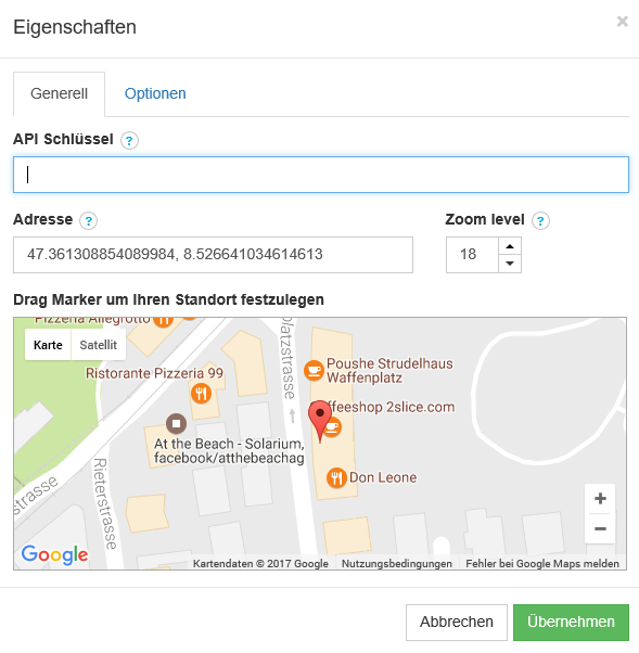 google maps google maps einbinden in simple sitebuilder