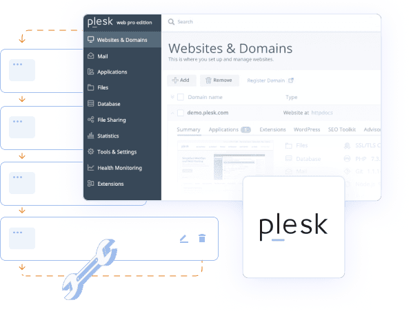 NVMe SSD Linux Hosting - Wordpress Linux Hosting - Alles in einem Hosting -Dashboard