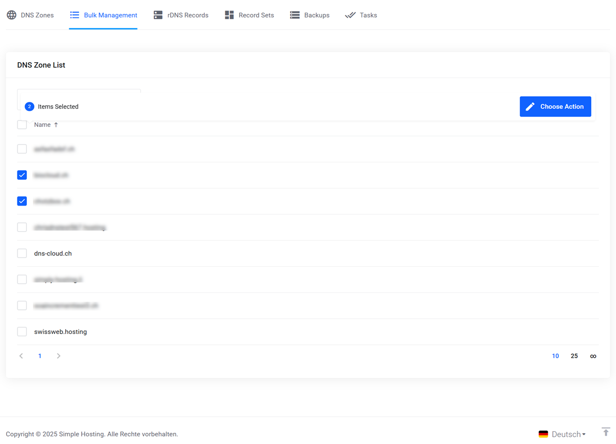DNS Cloud Hosting - Der Georedundante DNS Dienst - Bulk DNS Zonen Management