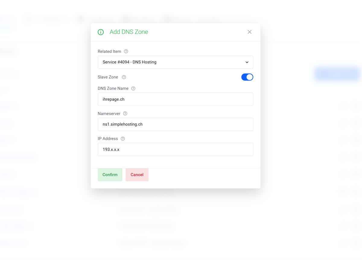 DNS Cloud Hosting - Der Georedundante DNS Dienst - Slave DNS Zone einrichten